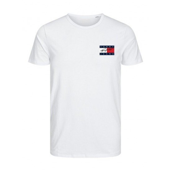 T-SHIRT 100% ΒΑΜΒΑΚΙ ΜΕ LOGO - ΛΕΥΚΟ - TOMMY JEANS EST T-SHIRT 100% ΒΑΜΒΑΚΙ ΜΕ LOGO - ΛΕΥΚΟ - TOMMY JEANS EST